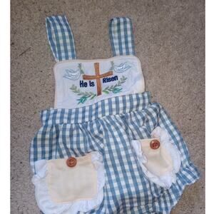 He is Risen Baby Bubble Romper 3 months Easter